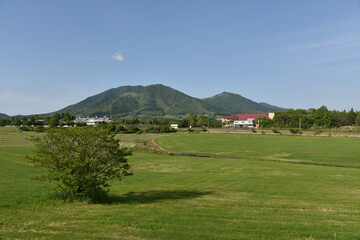 Fototapeta na wymiar 日本の岡山県の蒜山高原の美しい風景