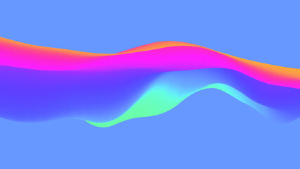Abstract wavy background with modern gradient colors. Trendy liquid design. Motion sound wave. Vector illustration for banners, flyers and presentation.