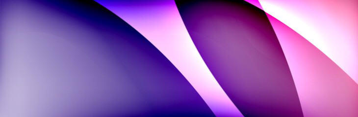 Fluid gradient neon color waves, vector abstract background
