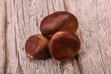 Organic natural sweet Chestnut heap
