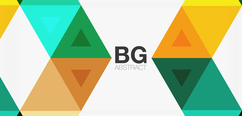 Mosaic triangle pattern abstract background for cover, banner, flyer and poster and other template