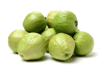 Pink guava isolated on white background