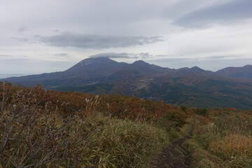 日本の岡山県の蒜山高原の美しい風景