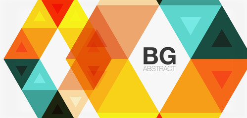 Mosaic triangle pattern abstract background for cover, banner, flyer and poster and other template