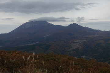 日本の岡山県の蒜山高原の美しい風景
