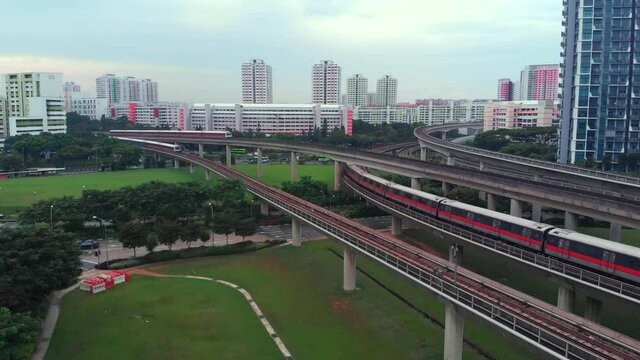 Trains,  Jurong Station Singapore aerial