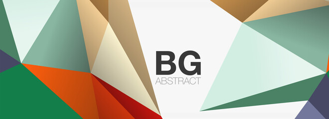 3d mosaic abstract backgrounds, low poly shape geometric design