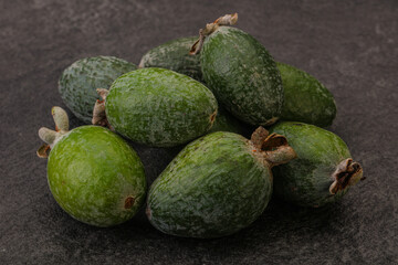 Tropical green sweet fruit Feijoa