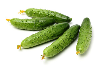 cucumbers isolated on white background