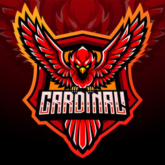 Cardinal bird mascot. esport logo design © REYYARTS