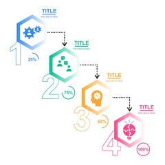 Creative and color full infographic process idea