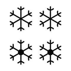 Snowflake icon vector isolated symbol.