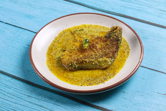 Bengali Dry Fish Curry With Mustard Seeds