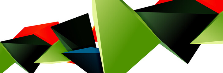 Triangle mosaic abstract background, 3d triangular low poly shapes. Geometric vector illustration for covers, banners, flyers and posters and other