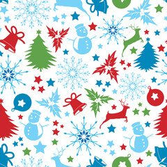Cute Christmas seamless pattern illustration