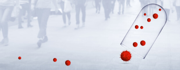 glasglocke fängt viren ein