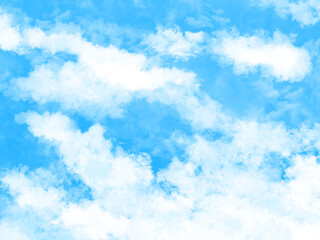 絵本の様なさわやかで可愛いフワフワの空