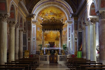Fototapeta na wymiar Basilica di San Nicola Medieval Church in Rome