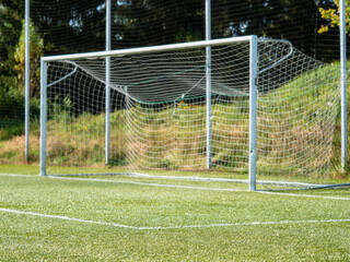 Fototapeta premium Side line of an outdoor football training field.