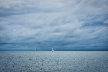 Fototapeta premium sailing boat on the sea