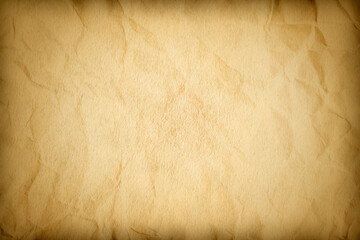 Old crumpled paper as texture background