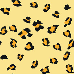 Seamless vector leopard pattern.  Trendy stylish wild gepard, leopard print. Animal print background for fabric, textile, design, advertising banner.