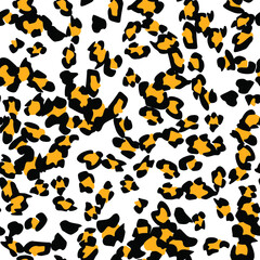 Seamless vector leopard pattern.  Trendy stylish wild gepard, leopard print. Animal print background for fabric, textile, design, advertising banner.
