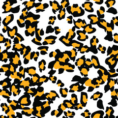 Seamless vector leopard pattern.  Trendy stylish wild gepard, leopard print. Animal print background for fabric, textile, design, advertising banner.