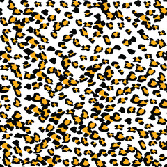 Seamless vector leopard pattern.  Trendy stylish wild gepard, leopard print. Animal print background for fabric, textile, design, advertising banner.