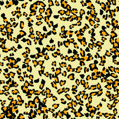 Seamless vector leopard pattern.  Trendy stylish wild gepard, leopard print. Animal print background for fabric, textile, design, advertising banner.
