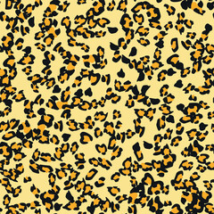 Seamless vector leopard pattern.  Trendy stylish wild gepard, leopard print. Animal print background for fabric, textile, design, advertising banner.