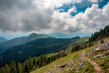 September misty day in the italian alps