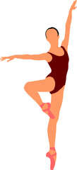 vector silhouette of a ballet dancer © weethiam