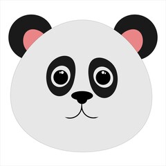 cute panda cartoon isolated