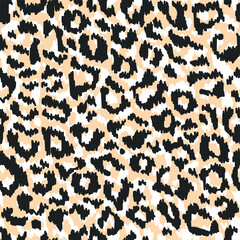 Seamless vector leopard pattern. Trendy stylish wild gepard, leopard print. Animal print background for fabric, textile, design, advertising banner.