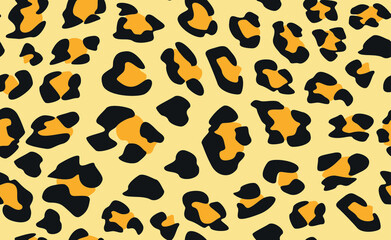 Naklejka na ściany i meble Seamless vector leopard pattern. Trendy stylish wild gepard, leopard print. Animal print background for fabric, textile, design, advertising banner.