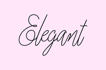 Elegant Cursive Typography Black Color Text On Light Pink Background  