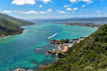 Knysna Lagoon and Leisure Island on the Garden Route, Western Cape, South Africa