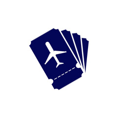 Plane Ticket icon design logo vector template, Icon Symbol, Creative design concept