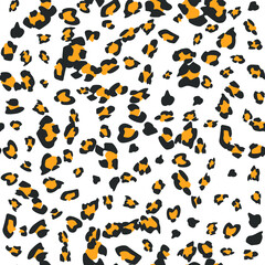 Seamless vector leopard pattern.  Trendy stylish wild gepard, leopard print. Animal print background for fabric, textile, design, advertising banner.