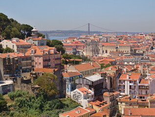 Panoramic city view Lisbon - Portugal