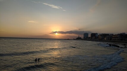 sunset at the beach - Farol da Barra - Salvador-Bahia