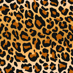 Seamless vector leopard pattern.  Trendy stylish wild gepard, leopard print. Animal print background for fabric, textile, design, advertising banner.