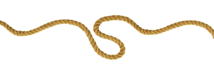 Brown cotton curled rope