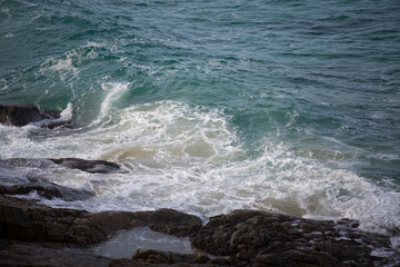 Rocks and waves on the coast