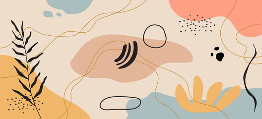 Modern abstract elements set, minimal design, vector illustration.