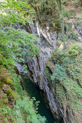 Fototapeta na wymiar Gorges & waterfalls of Langouette in Planches en Montagnes, Jura