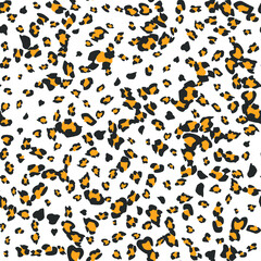 Seamless vector leopard pattern.  Trendy stylish wild gepard, leopard print. Animal print background for fabric, textile, design, advertising banner.