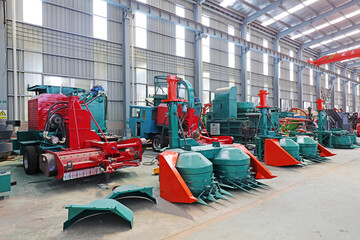 Agricultural machinery manufacturing workshop in a factory, China