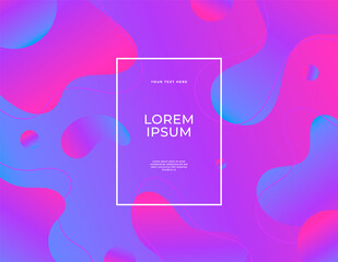 Modern abstract vector banner set flat liquid blob shapes ultraviolet colors background